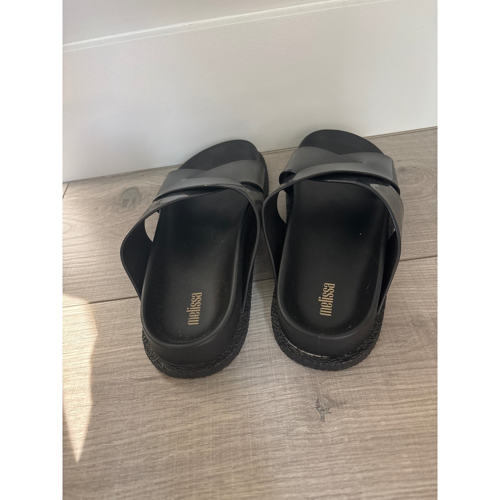 Melissa black strap sandals/ flip flops size 8 - Picture 3 of 5
